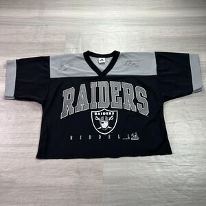 VINTAGE Tim Brown James Jett Autographed Oakland Raiders Shirt Mens Large 90s